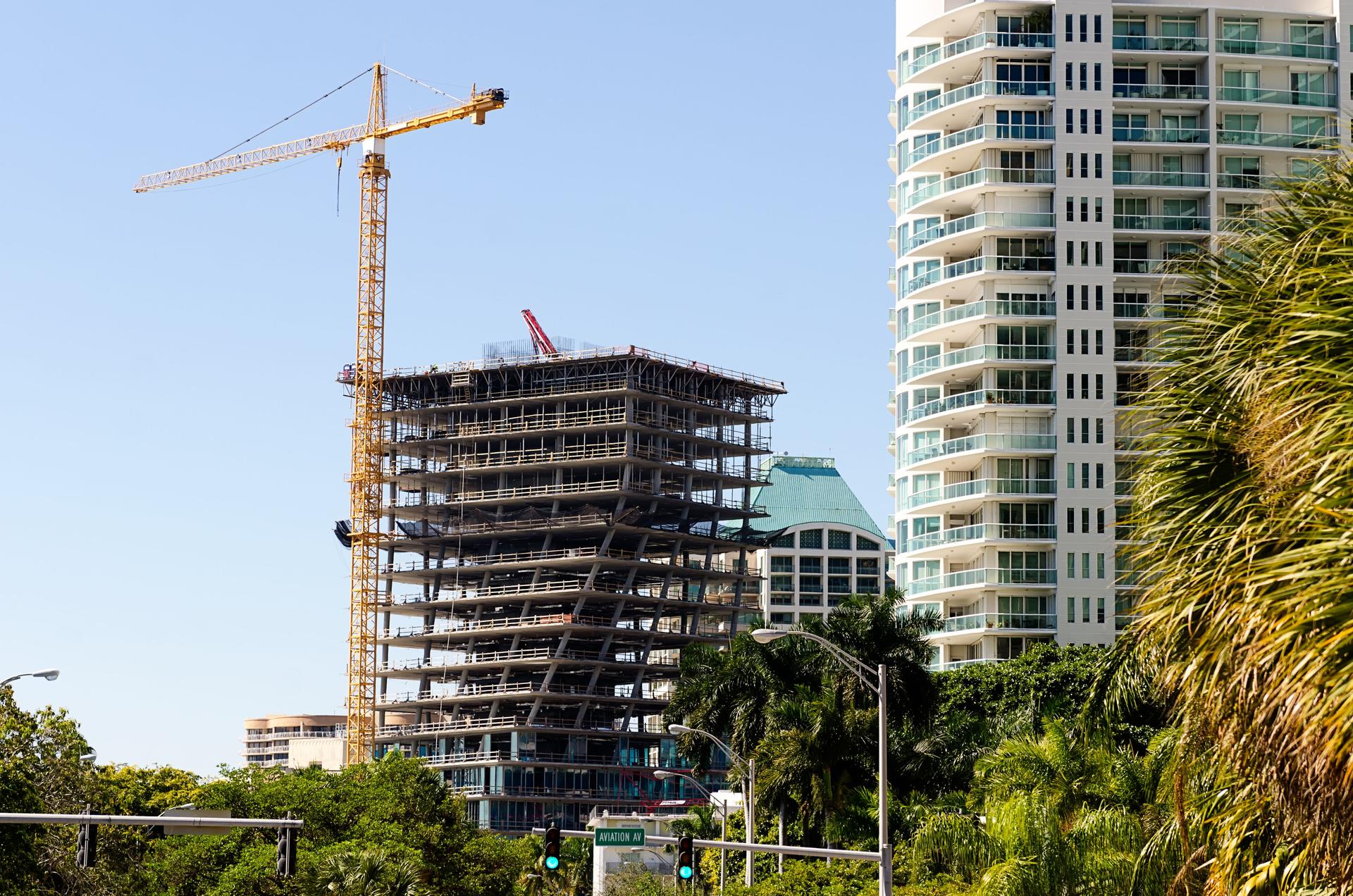 building under construction in Miami